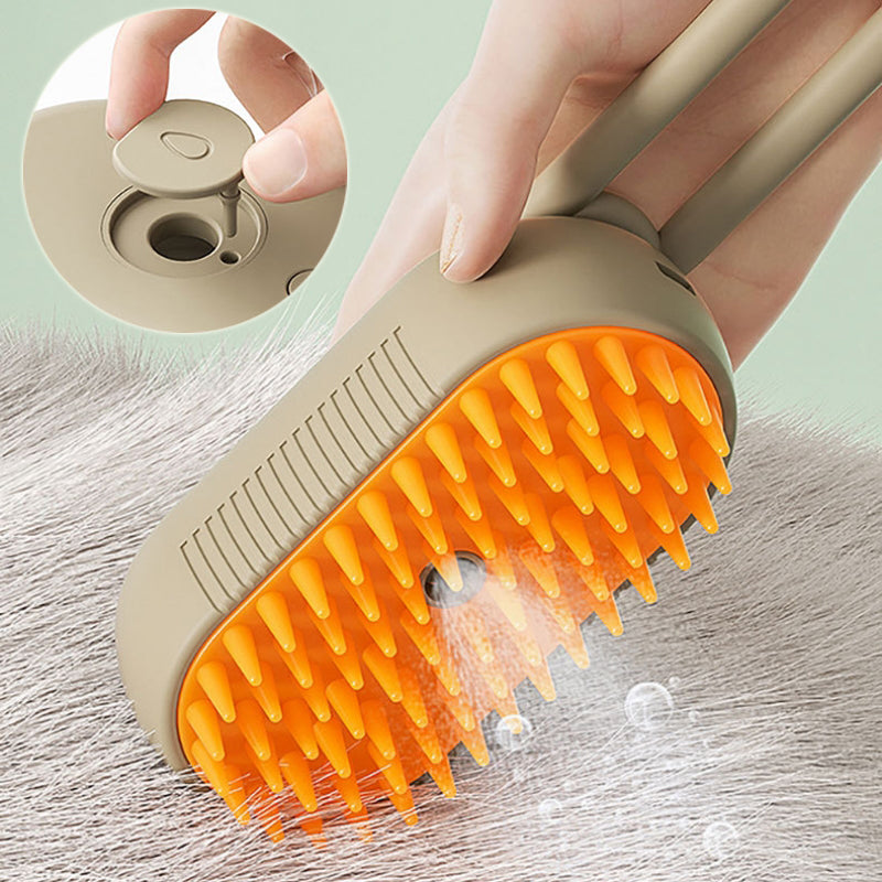 Steam Pet Brush – 3-in-1 Grooming Tool for Cats & Dogs