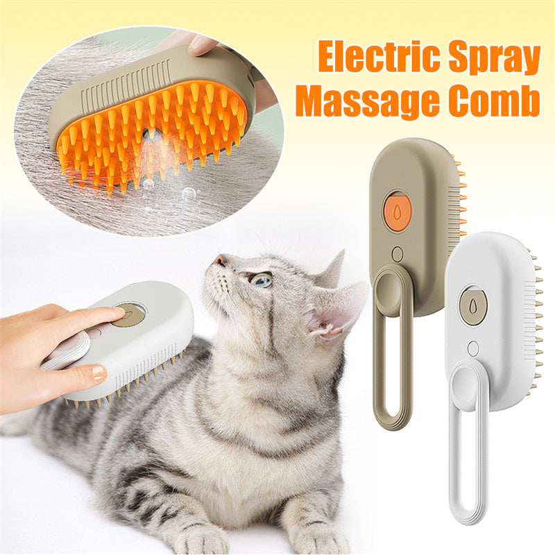 Steam Pet Brush – 3-in-1 Grooming Tool for Cats & Dogs