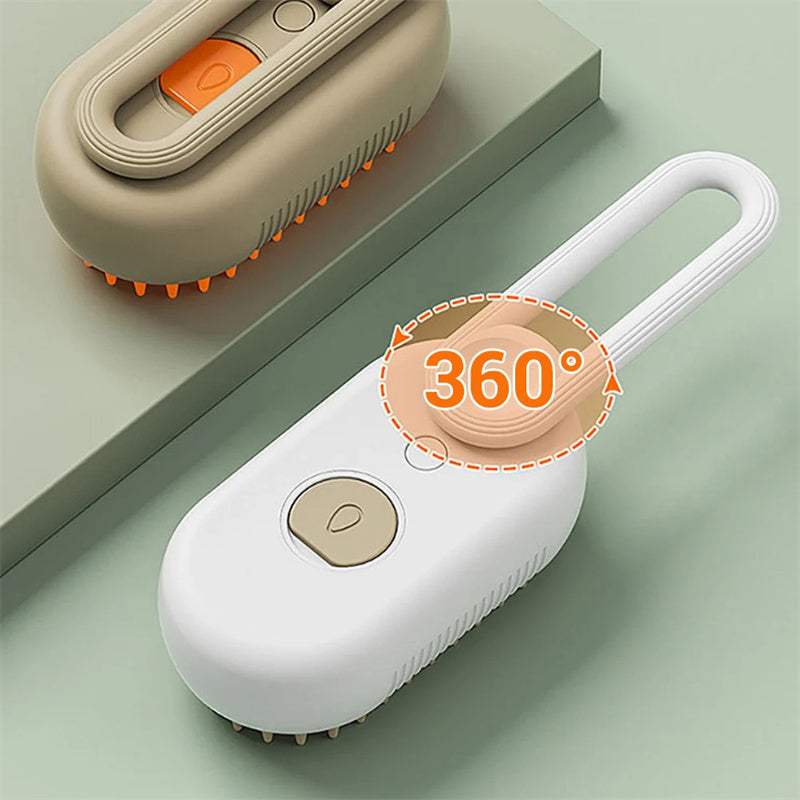 Steam Pet Brush – 3-in-1 Grooming Tool for Cats & Dogs